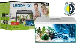 Aquael Einsteiger Aquarien - Aquarien-Set Leddy Day & Night 60 2.0, 54 l, ca. B60/H30/T30 cm Weiß