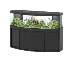 aquatlantis Aquarium Komplettsets - Aquarium Kombination Sublime Ultra Horizon 200, ca. B200,5/H143,9/T66,6 cm, 813 l Schwarz