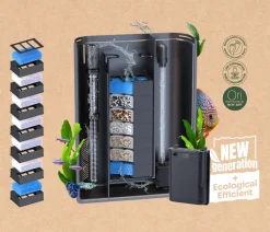 aquatlantis Aquarium Komplettsets - Aquarium Kombination Splendid Ultra 60, ca. B60,2/H138,9/T39,9 cm, 134 l Schwarz