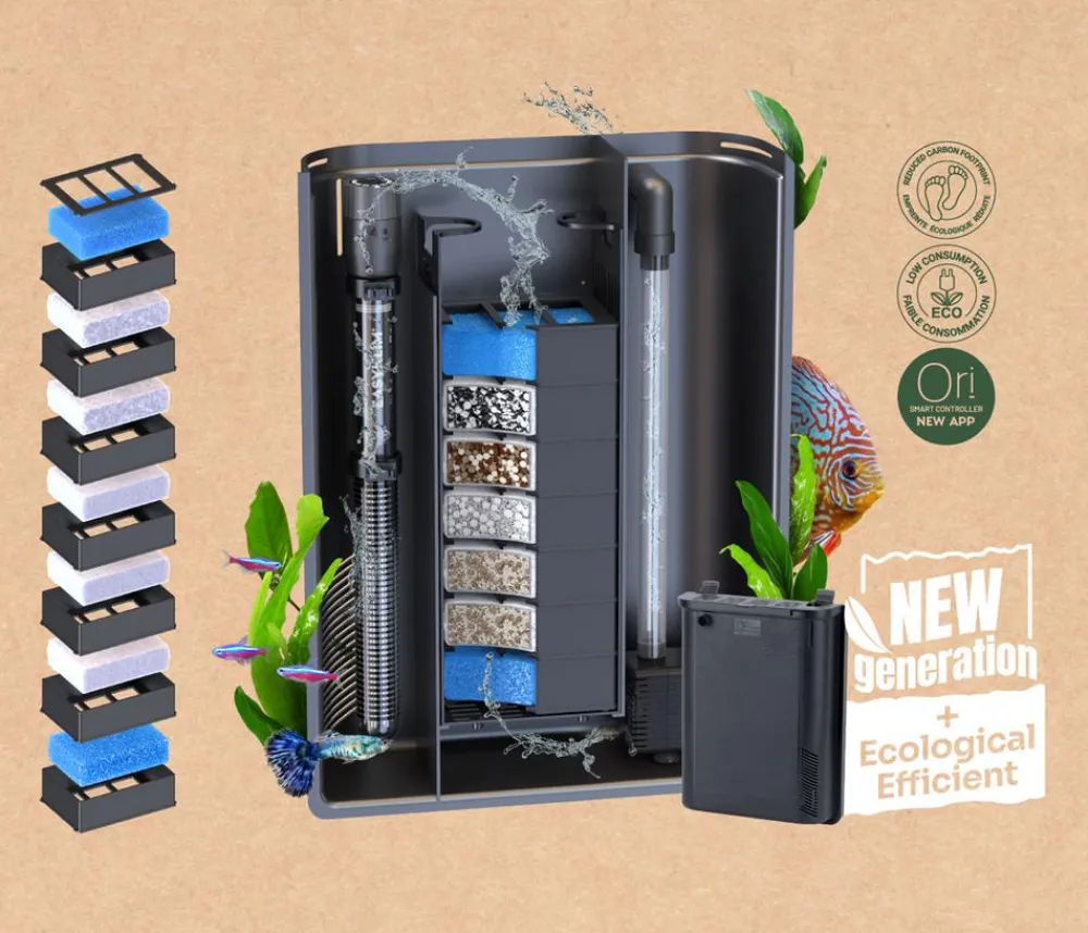 aquatlantis Aquarium Komplettsets - Aquarium Kombination Splendid Ultra 100, ca. B101,7/H143,9/T39,9 cm, 247 l Dunkelbraun