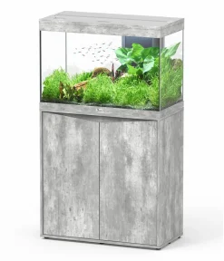 aquatlantis Aquarium Komplettsets - Aquarium Kombination Splendid Ultra 100, ca. B101,7/H143,9/T39,9 cm, 247 l Dunkelbraun