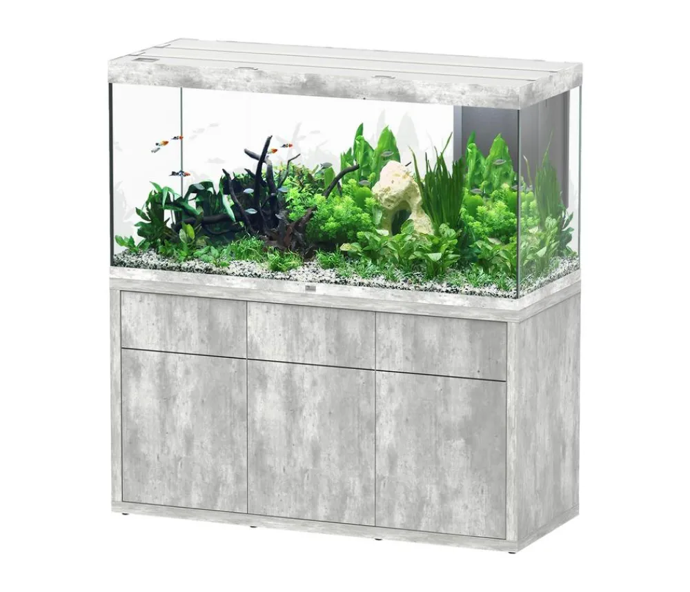 aquatlantis Aquarium Kombination Sublime Ultra 150x60, ca. B148,6/H157,2/T58,8 cm, 648 l Hellgrau Clearance