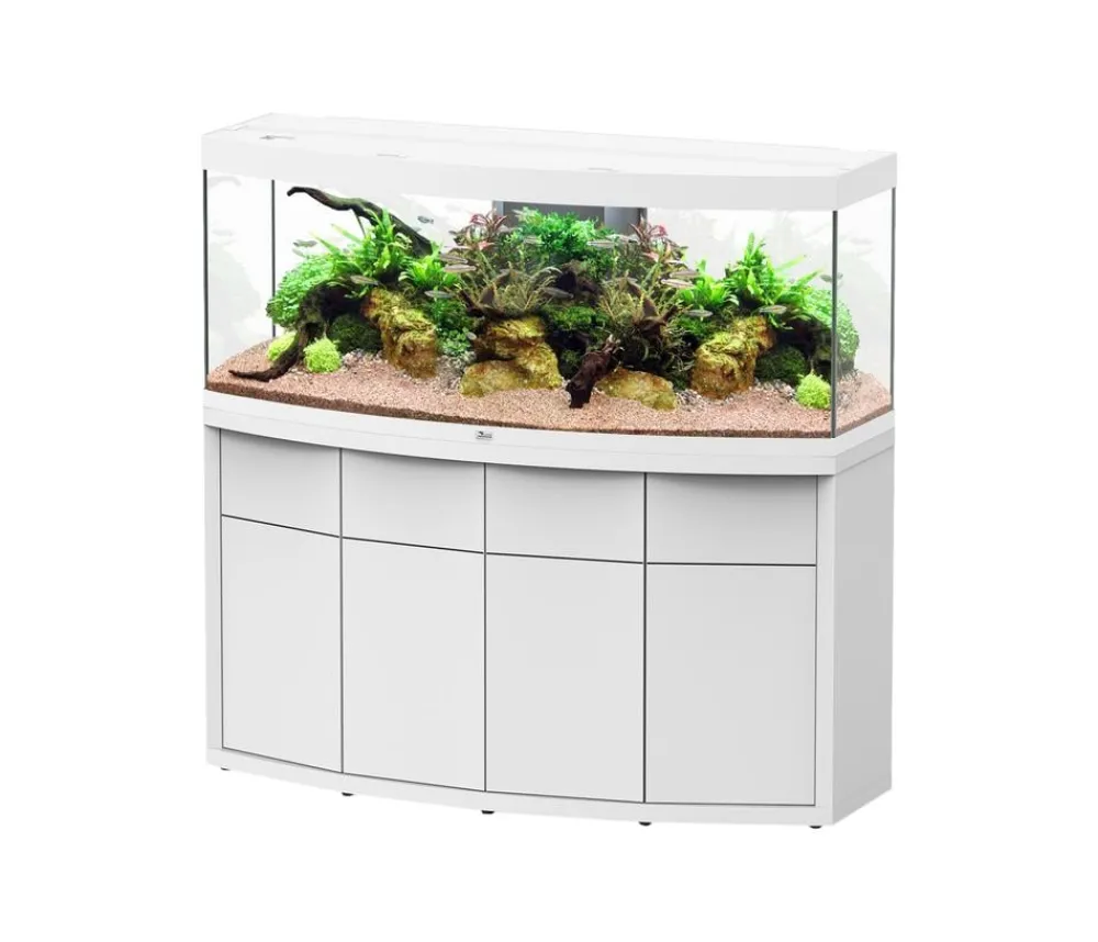 aquatlantis Aquarium Komplettsets - Aquarium Kombination Sublime Ultra Horizon 150, ca. B150,3/H143,9/T53,9 cm, 491 l Weiß