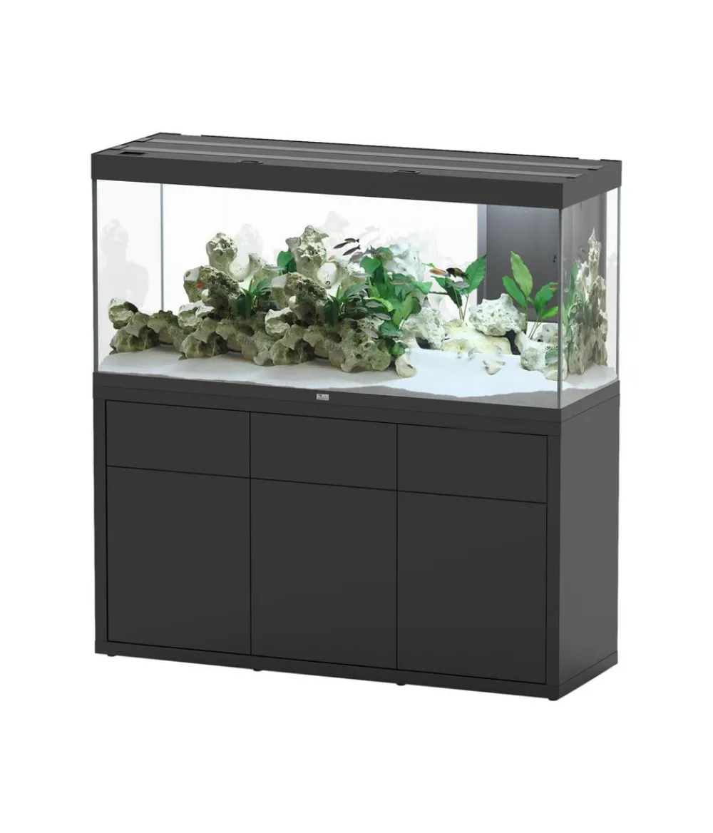 aquatlantis Aquarium Kombination Sublime Ultra 150x50, ca. B148,6/H152,2/T48,8 cm, 501 l Schwarz Hot