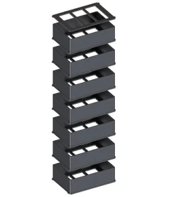 aquatlantis Mehr Aquarium Zubehör - Modular Cup für B-Box, L, 7 Stk. Schwarz