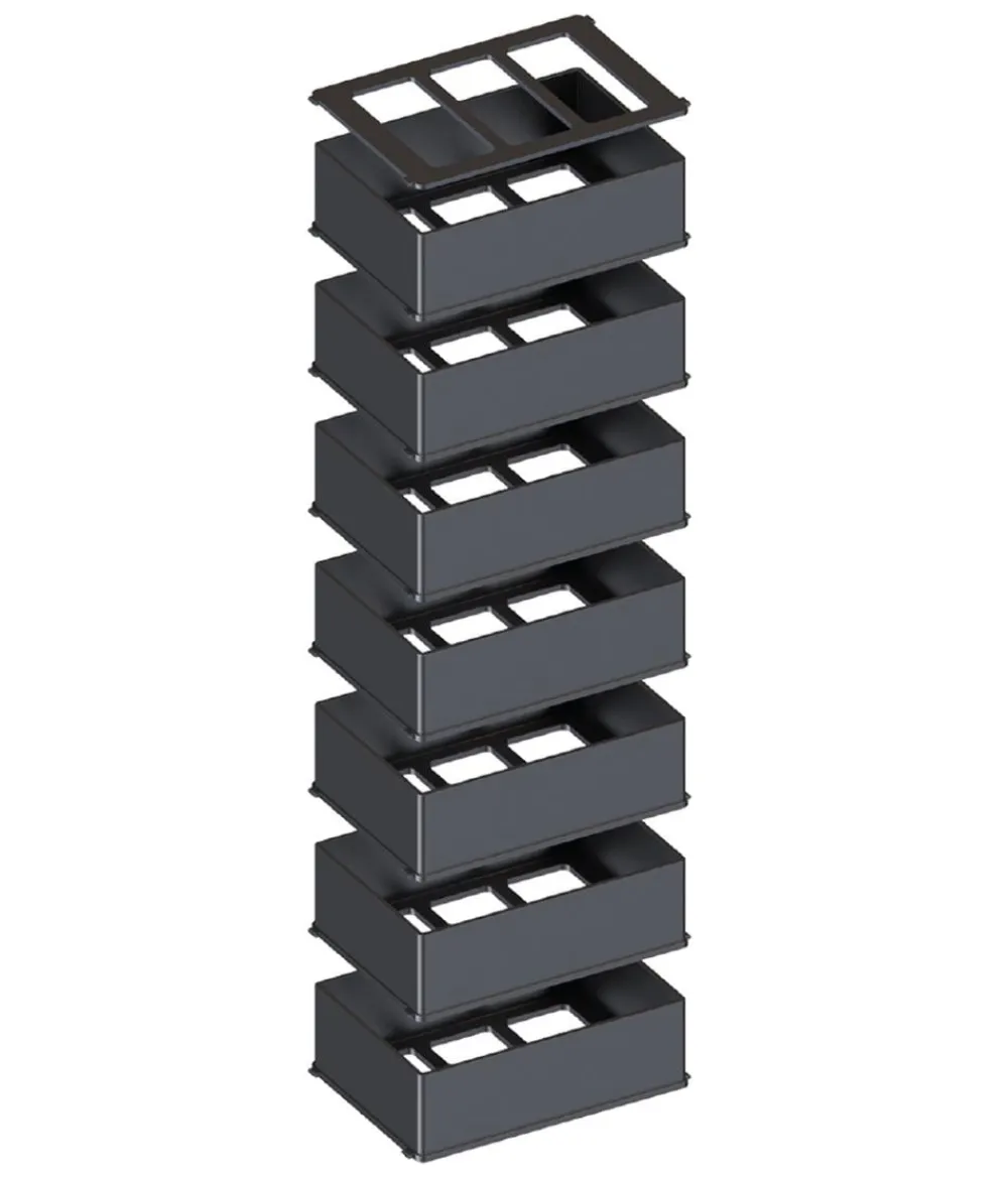 aquatlantis Mehr Aquarium Zubehör - Modular Cup für B-Box, L, 7 Stk. Schwarz