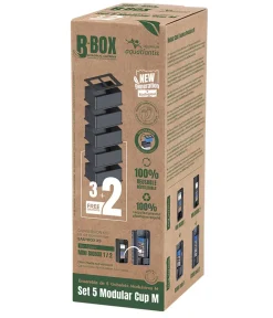 aquatlantis Mehr Aquarium Zubehör - Modular Cup für B-Box, M, 5 Stk. Schwarz