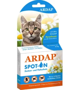 ARDAP® Zecken- und Flohschutz Spot-On für Katzen bis 4 kg, 3 x 0,4 ml Discount