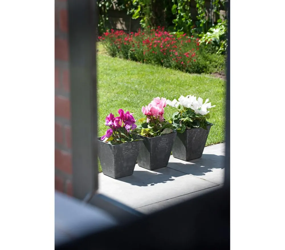 Artstone Kunststoff-Topf Ella Schwarz Discount