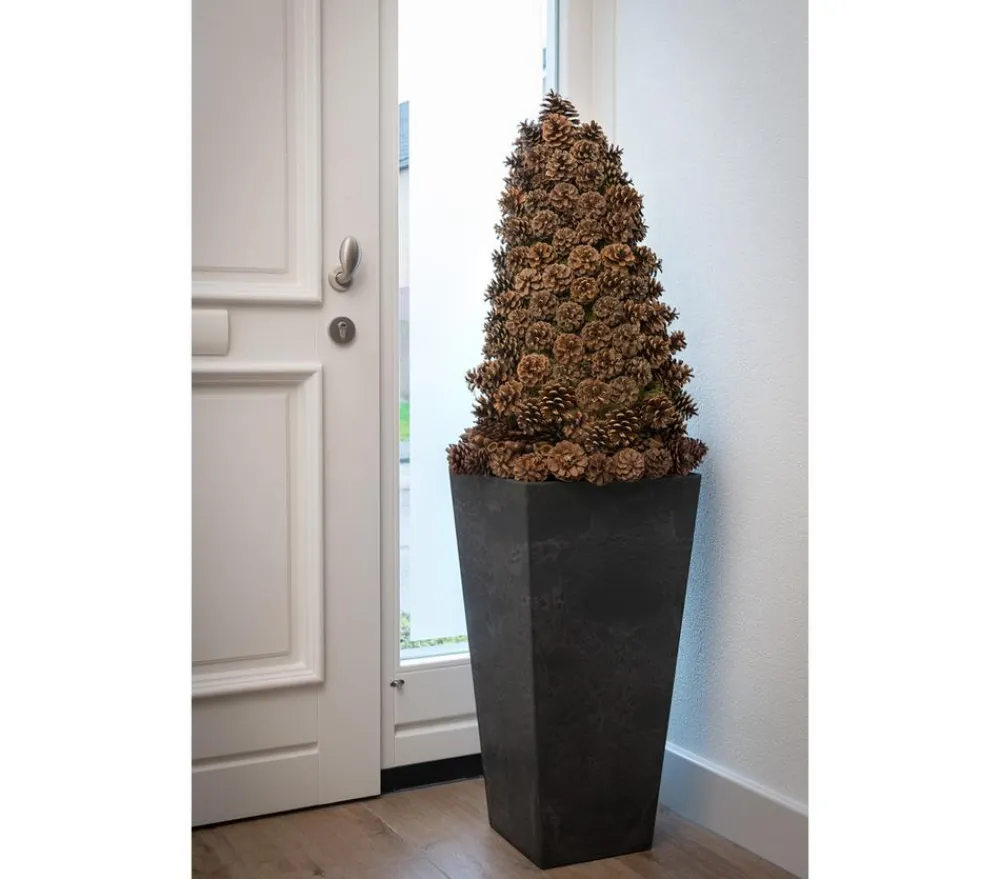 Artstone Vasen|Blumentöpfe & Übertöpfe > Kunststoff-Vase Ella, eckig,