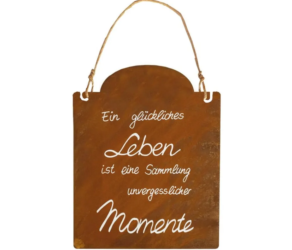 Badeko Metall-Tafel Momente, B25/H30 cm Braun New