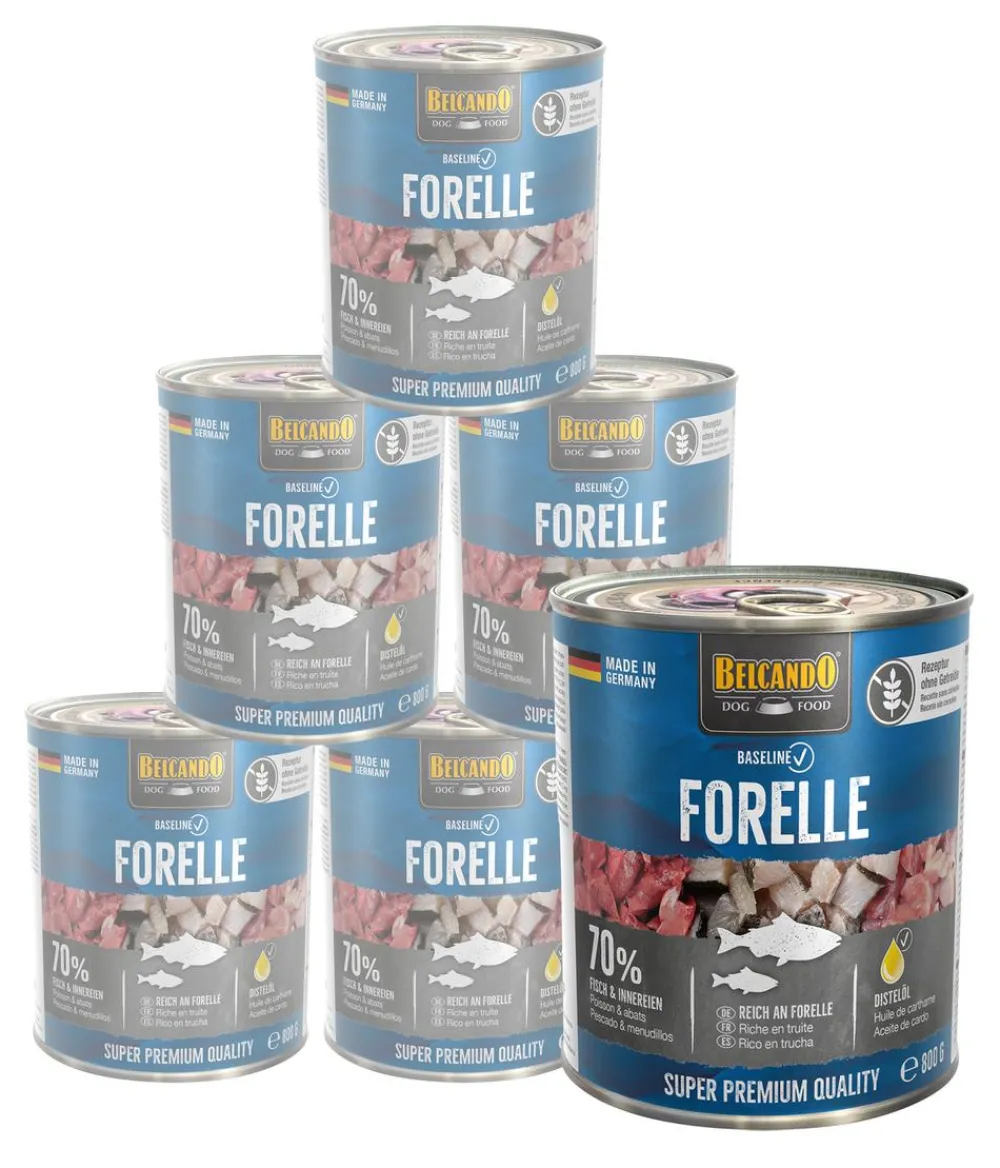 BELCANDO® Nassfutter Hund - Nassfutter für Hunde Single Protein Adult, 6 x 200 g