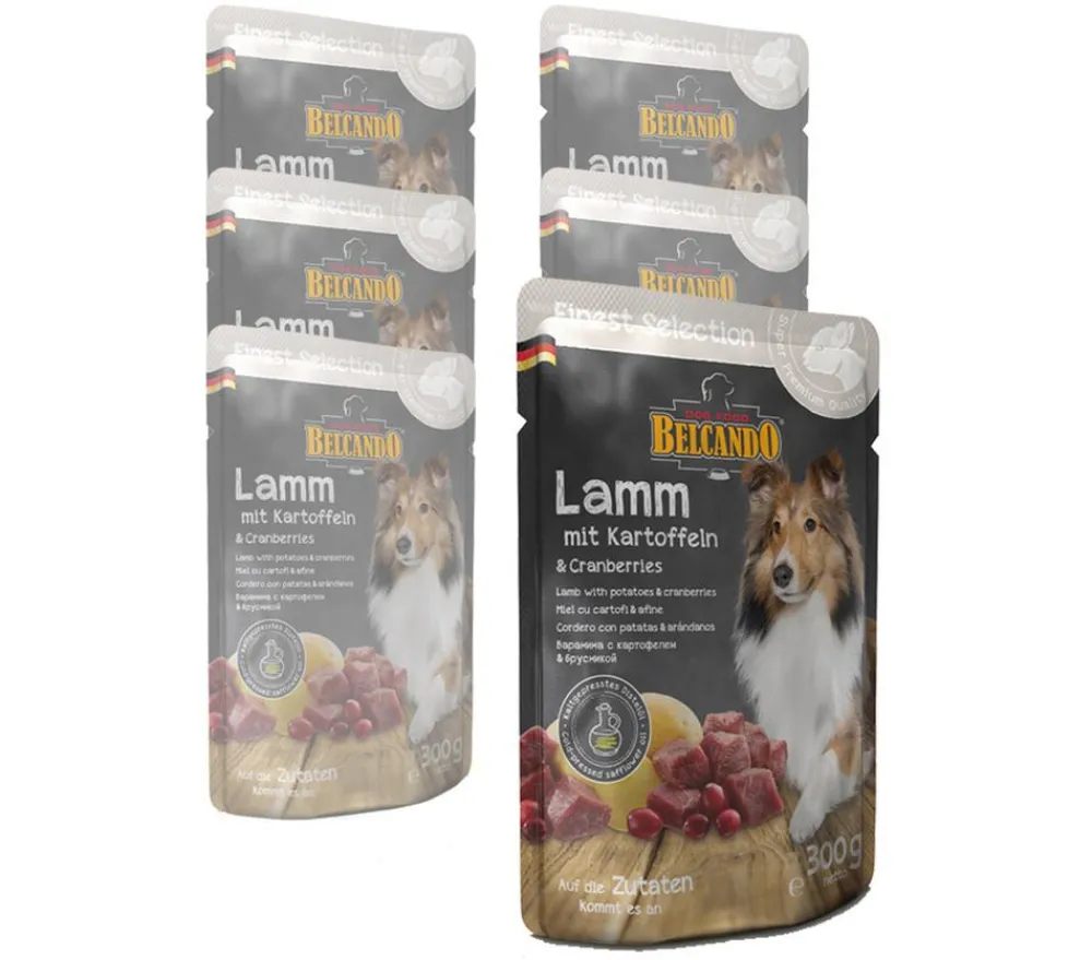 BELCANDO® Nassfutter Hund - Nassfutter für Hunde Adult, 6 x 300 g