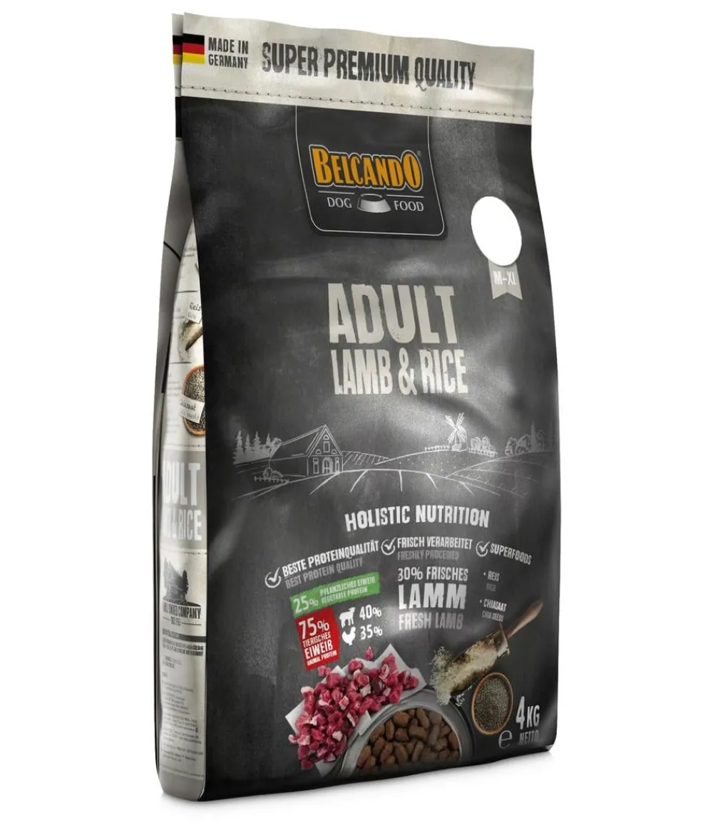 BELCANDO® Trockenfutter Hund - Trockenfutter für Hunde Adult, Lamb & Rice