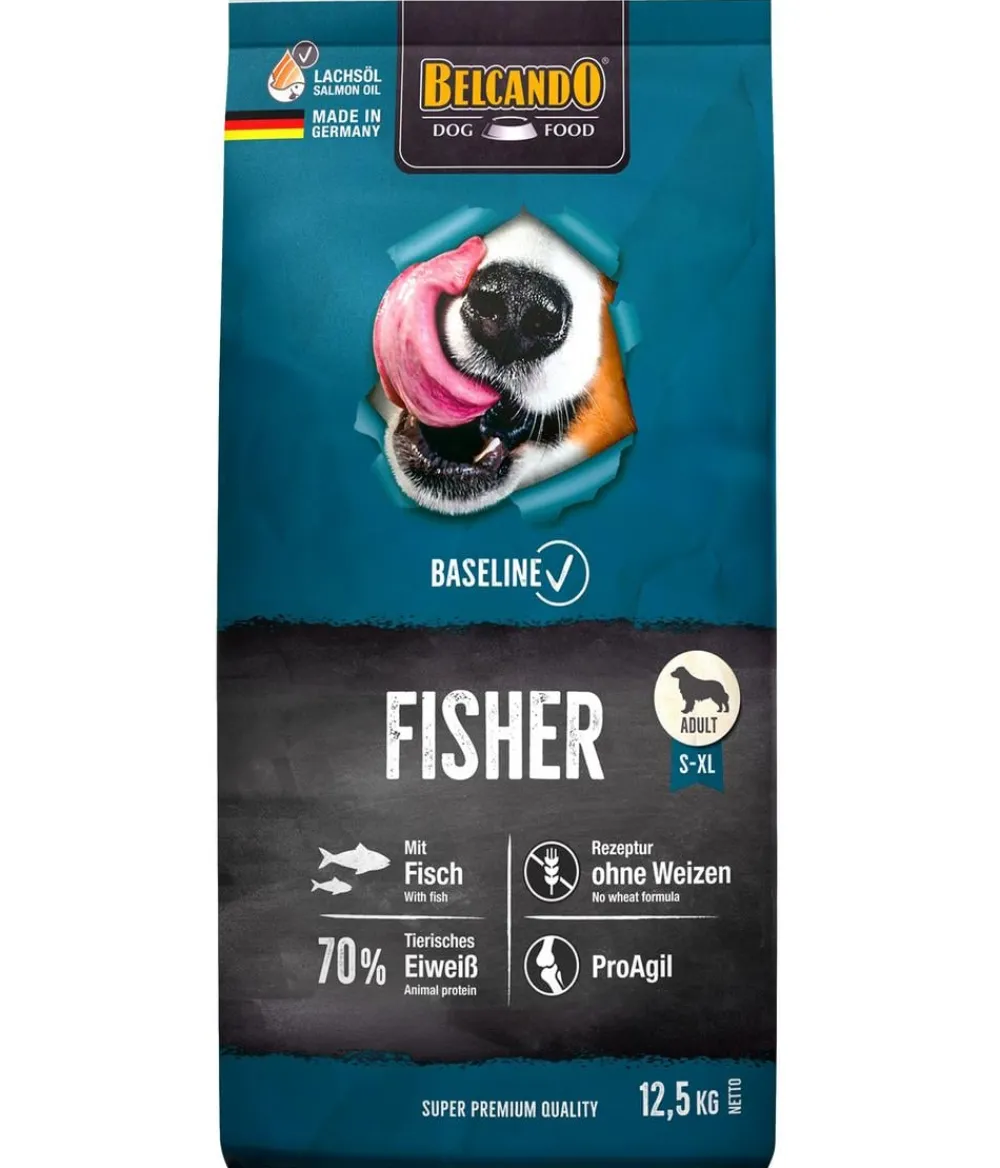 BELCANDO® Trockenfutter Hund - Trockenfutter für Hunde Baseline Fisher Adult, Geflügel & Fisch, 12,5 kg