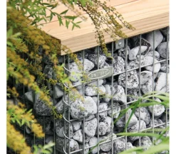 Bellissa Gartenbänke Metall|Gartenbänke Holz - Gabionenbank