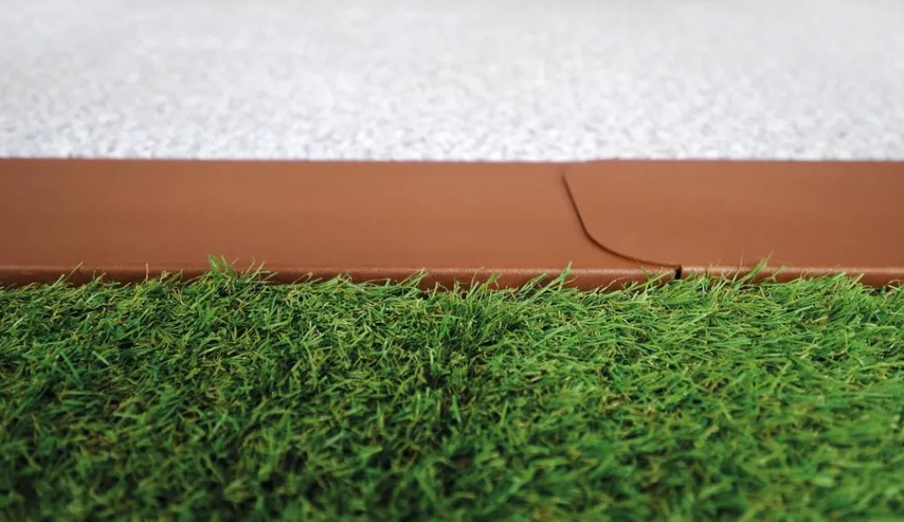 Bellissa Mähkanten & Beetkanten - Rasenkante Corten für Mähroboter, 2er-Set Braun