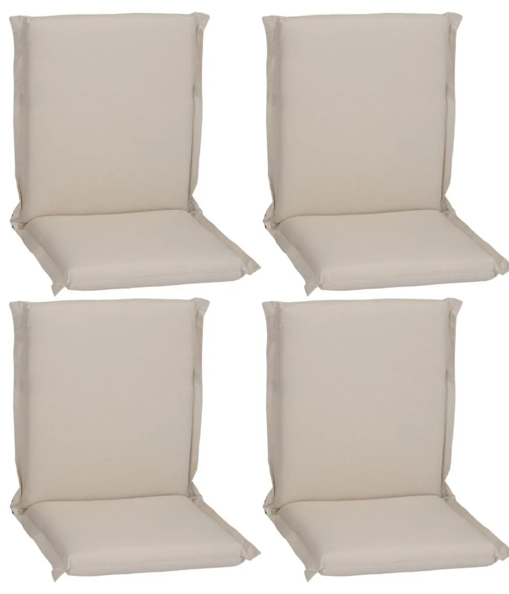 beo Sitzauflagen - Niederlehnerauflage Aurich, 4er-Set Beige