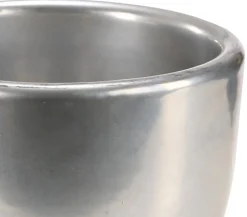 Dehner Blumentöpfe & Übertöpfe - Übertopf aus Keramik, rund, Ø 7 cm Silber