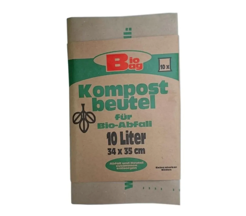 Bio Bag Komposter & Abfallbehälter - Kompostbeutel, 10 l Braun