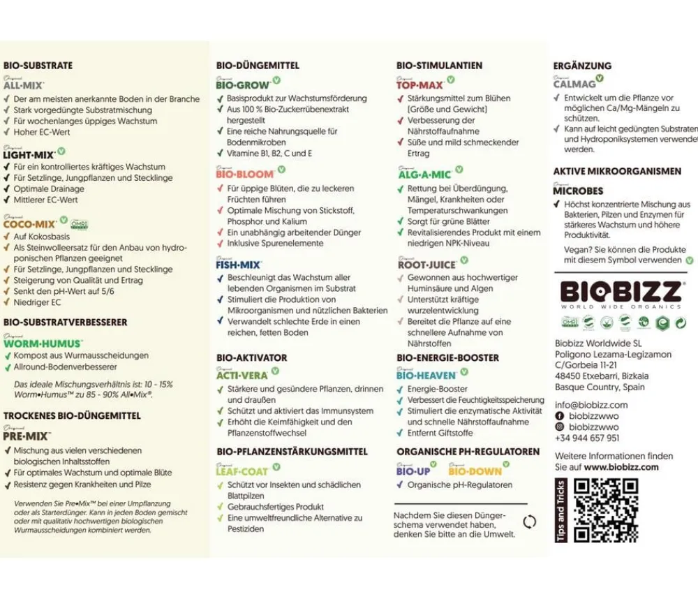 BioBizz® Universaldünger - Flüssigdünger Starter-Set inkl. Messhilfe, 5-teilig