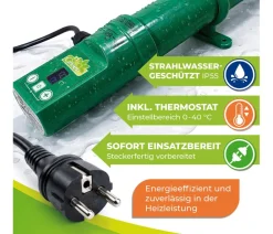 Bio Green Elektro-Gewächshausheizung 135 W mit integriertem Thermostat, ca. B100/H5/T5 cm Grün Sale