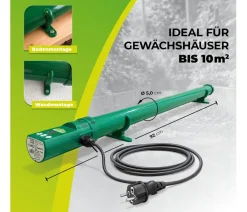 Bio Green Elektro-Gewächshausheizung 135 W mit integriertem Thermostat, ca. B100/H5/T5 cm Grün Sale