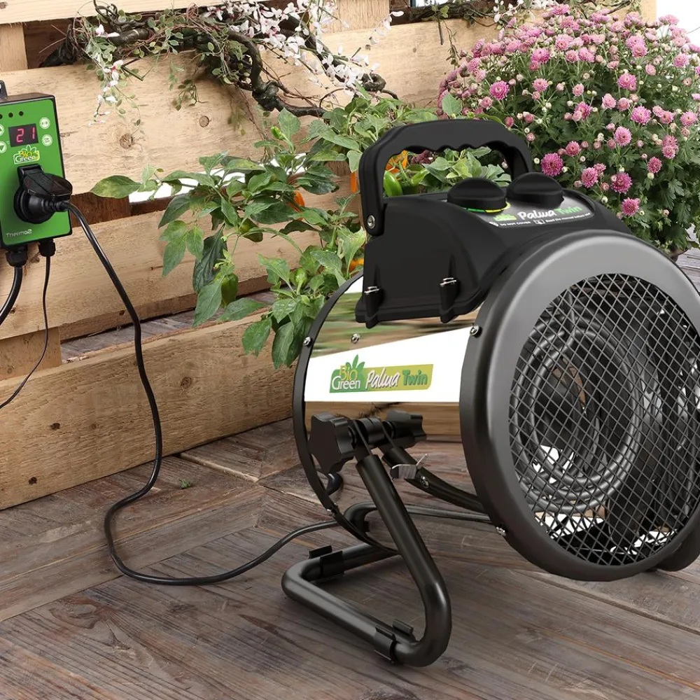 Bio Green Gewächshaus-Heizung Palma Twin Digital, ca. B21/H30/T25 cm Schwarz Sale