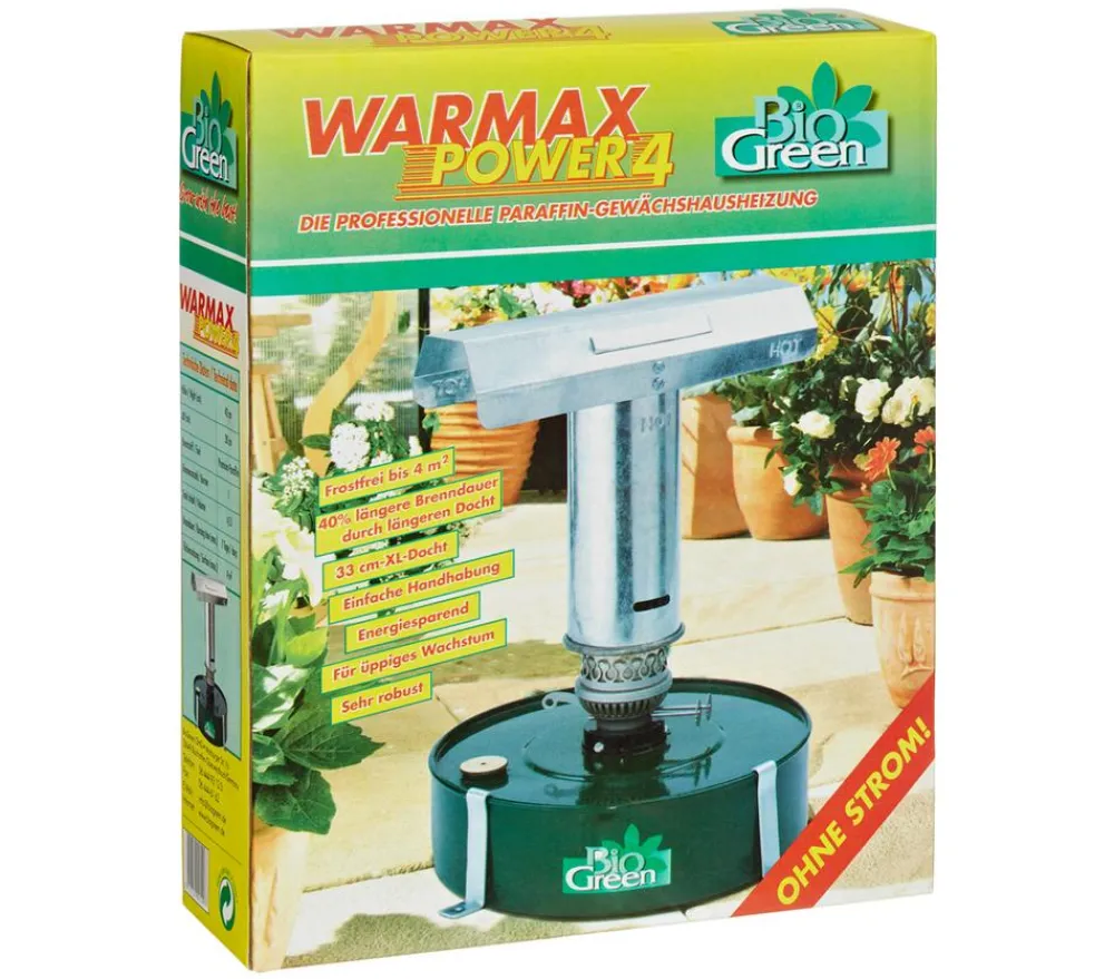 Bio Green Gewächshaus Zubehör - Warmax Power 4 Gewächshausheizer Grün