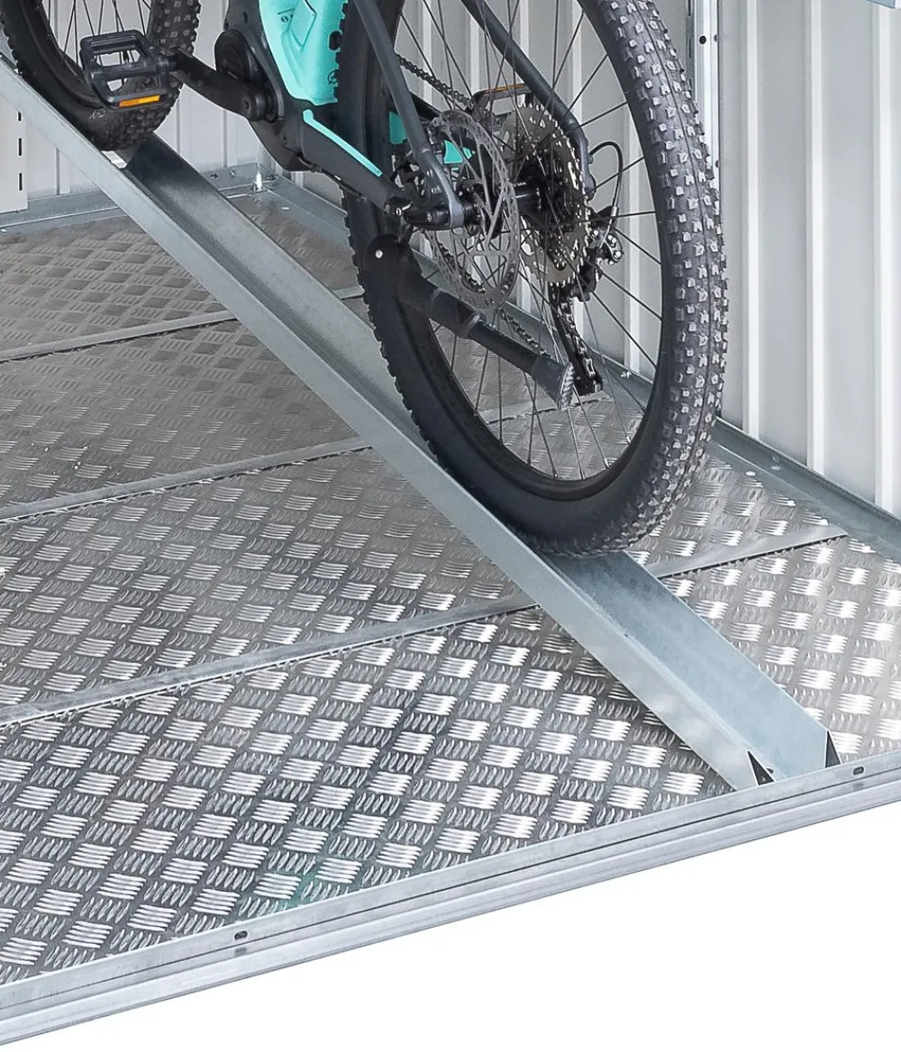 biohort Fahrradschiene MiniGarage L, ca. B17,9/H139,5/T199,9 cm Silber