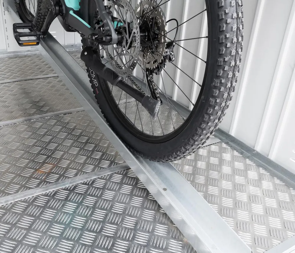 biohort Fahrradschiene MiniGarage L, ca. B17,9/H139,5/T199,9 cm Silber