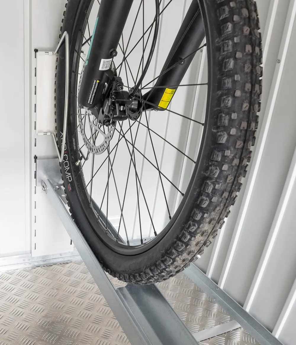 biohort Fahrradschiene MiniGarage L, ca. B17,9/H139,5/T199,9 cm Silber