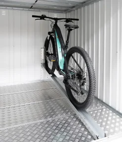 biohort Fahrradschiene MiniGarage L, ca. B17,9/H139,5/T199,9 cm Silber