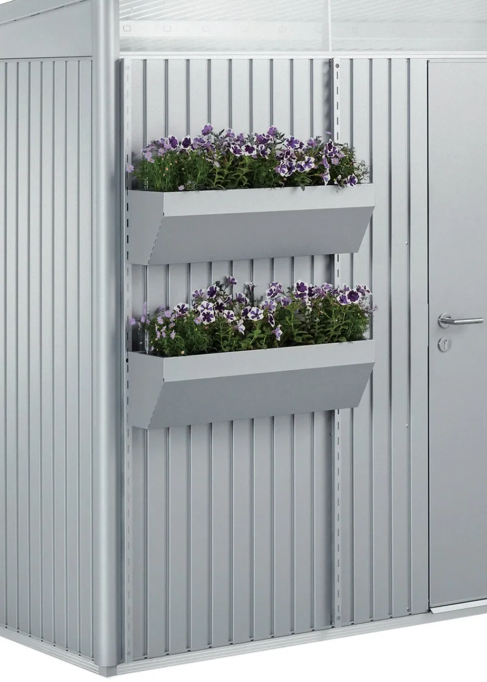 biohort Pflanzsysteme Für Gartenhäuser - FloraBoard, 2 Stück Silber