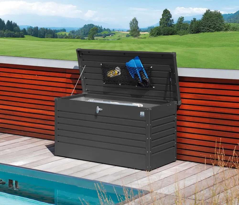biohort FreizeitBox 130, ca. B134/H71/T62 cm Dunkelgrau Hot
