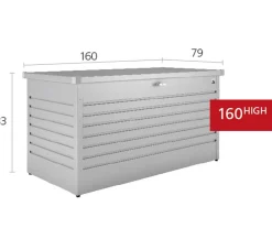 biohort FreizeitBox 160HIGH, ca. B160/H83/T79 cm Silber Online