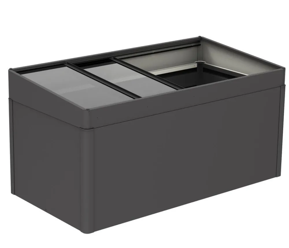 biohort Frühbeetaufsatz 2x1, ca. B200,2/H28,5/T101,8 cm Dunkelgrau
