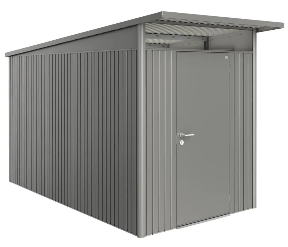biohort Gerätehaus AvantGarde® Gr. A4, ca. B180/H222/T380 cm Quarzgrau Sale
