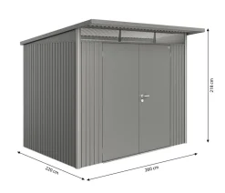 biohort Gartenhäuser & Gerätehäuser > Gerätehaus AvantGarde® A5, ca. B260/H218/T220 cm