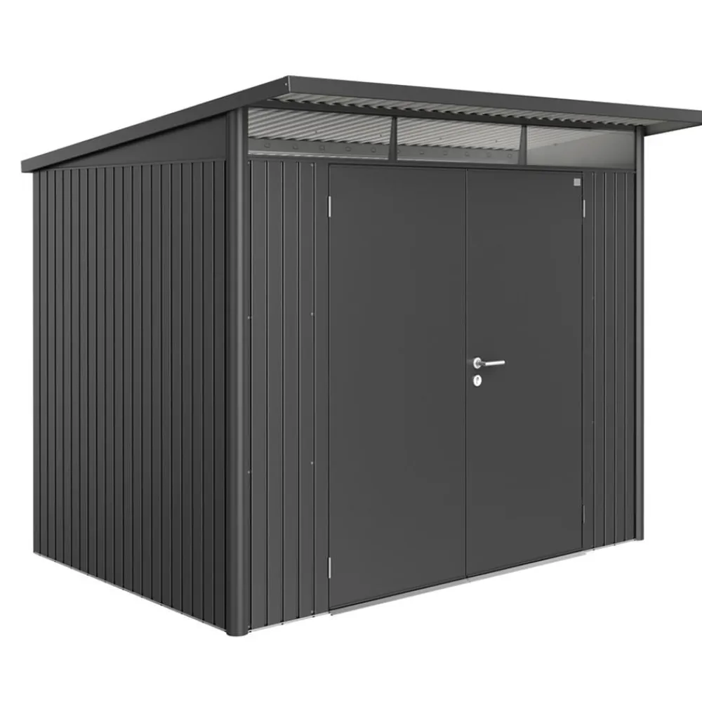 biohort Gerätehaus AvantGarde® A5, ca. B260/H218/T220 cm Dunkelgrau Clearance