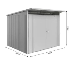 biohort Gartenhäuser & Gerätehäuser > Gerätehaus AvantGarde® Gr. A6, ca. B260/H218/T260 cm