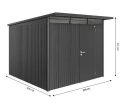 biohort Gartenhäuser & Gerätehäuser > Gerätehaus AvantGarde® A7, ca. B260/H217/T300 cm