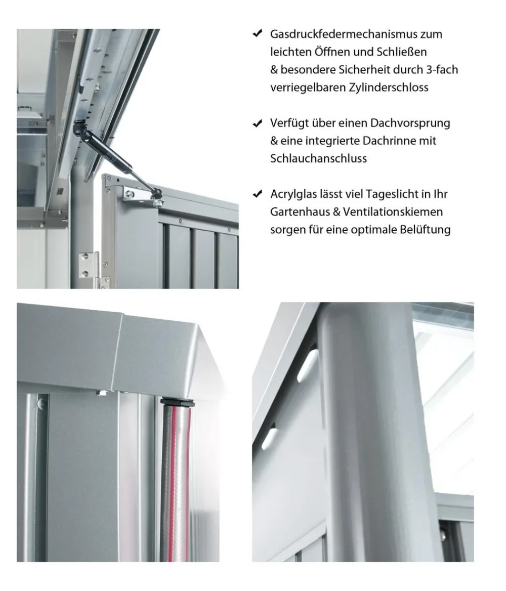 biohort Gartenhäuser & Gerätehäuser > Gerätehaus AvantGarde® A8, ca. B260/H222/T380 cm