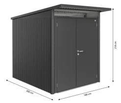 biohort Gartenhäuser & Gerätehäuser > Gerätehaus AvantGarde® Gr. A2, ca. B180/H218/T260 cm