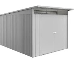 biohort Gartenhäuser & Gerätehäuser - Gerätehaus AvantGarde® A8, ca. B260/H222/T380 cm Silber