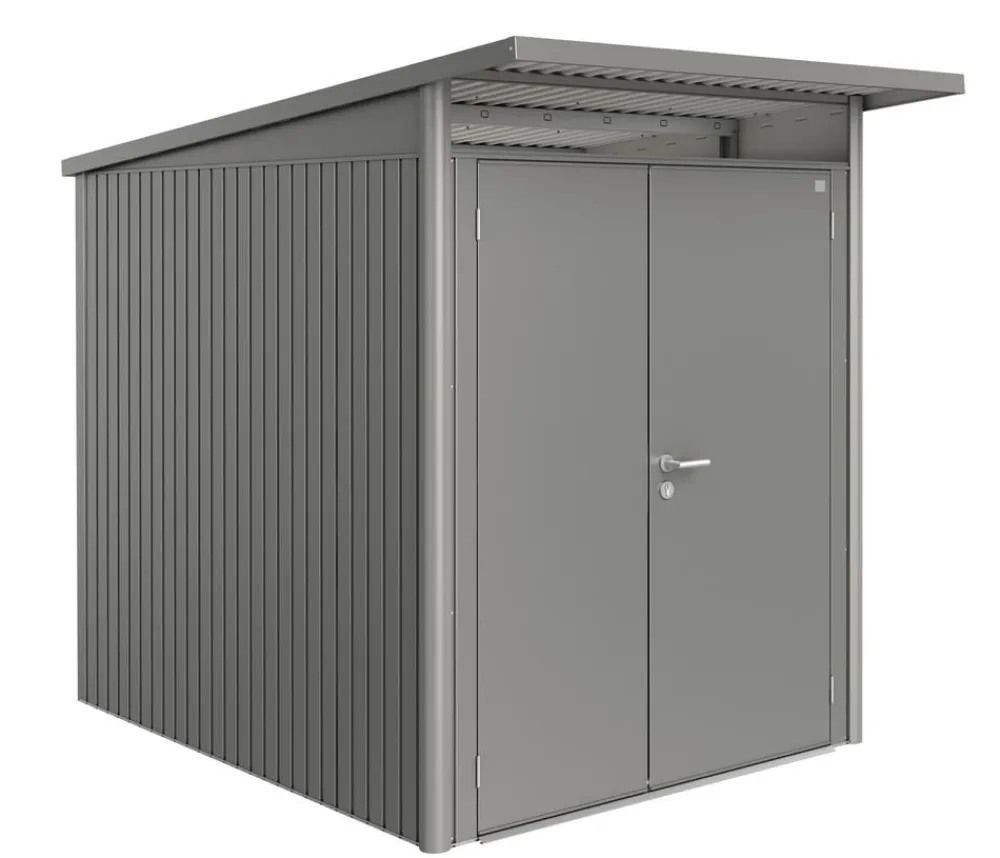 biohort Gartenhäuser & Gerätehäuser - Gerätehaus AvantGarde® Gr. A2, ca. B180/H218/T260 cm Quarzgrau