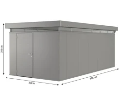 biohort Gerätehaus CasaNova® 3 x 6, ca. B328/H250/T628 cm Quarzgrau Discount