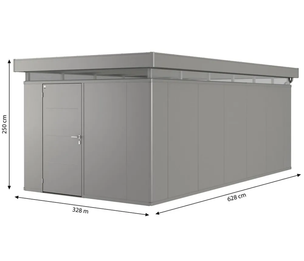 biohort Gartenhäuser & Gerätehäuser - Gerätehaus CasaNova® 4 x 5, ca. B428/H250/T528 cm Dunkelgrau