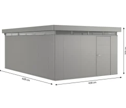biohort Gartenhäuser & Gerätehäuser - Gerätehaus CasaNova® 4 x 6, ca. B428/H250/T628 cm Quarzgrau