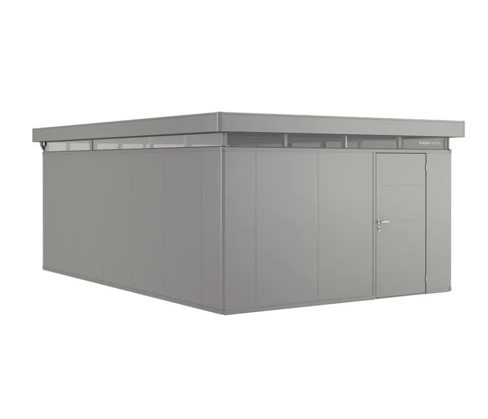 biohort Gartenhäuser & Gerätehäuser - Gerätehaus CasaNova® 4 x 6, ca. B428/H250/T628 cm Quarzgrau